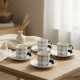 Coffee Cup and Saucer Set - 6 Pcs